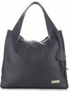 Kožené kabelka shopper bag Vittoria Gotti šedá V2