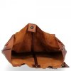 Kožené kabelka spoločenská Genuine Leather hnedá 555