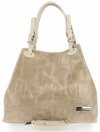 Kožené kabelka shopper bag Vittoria Gotti béžová V692754