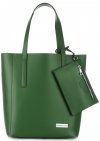 Kožené kabelka shopper bag Vittoria Gotti zelená V3121