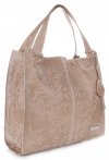 Kožené kabelka shopper bag Vittoria Gotti béžová V5