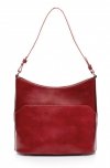 Kožené kabelka klasická Vera Pelle 17 červená