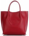 Kožené kabelka shopper bag Vittoria Gotti červená V355