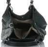 Kožené kabelka shopper bag Vittoria Gotti fľašková zelená V80047
