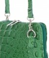 Kožené kabelka listonoška Genuine Leather dračia zelená 218