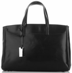 Bőr táska kuffer Genuine Leather fekete 3239