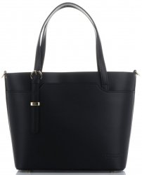 Bőr táska klasszikus Vittoria Gotti fekete V3304