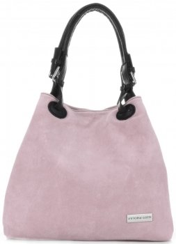 Kožené kabelka shopper bag Vittoria Gotti pudrová růžová V90047CH