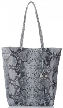 Bőr táska shopper bag Vittoria Gotti világosszürke V16299