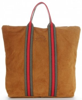 Bőr táska shopper bag Vittoria Gotti vörös V689746