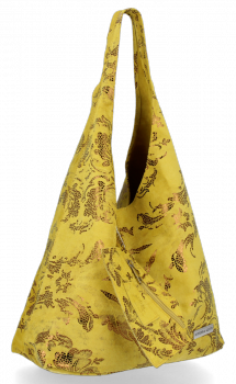 Bőr táska shopper bag Vittoria Gotti sárga V2473