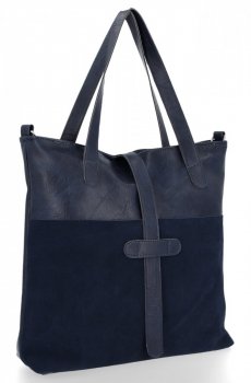 Bőr táska shopper bag Roberto Ricci tengerkék 18139