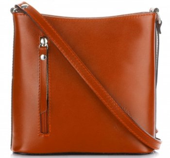 Bőr táska levéltáska Genuine Leather vörös 6002