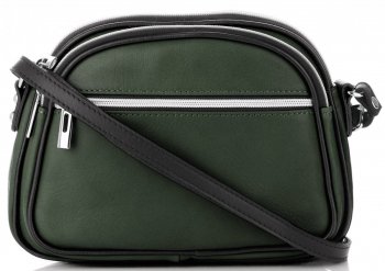 Bőr táska levéltáska Genuine Leather palackzöld 5100