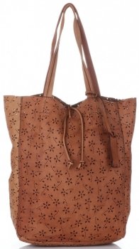 Bőr táska shopper bag Vittoria Gotti vörös VL299
