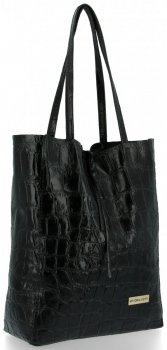 Bőr táska shopper bag Vittoria Gotti V299COCO fekete