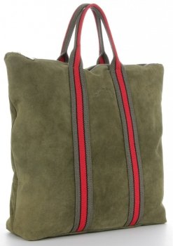Bőr táska shopper bag Vittoria Gotti zöld V689746