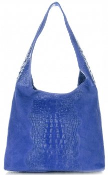 Bőr táska shopper bag Vera Pelle kobalt A1