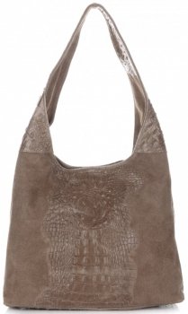 Bőr táska shopper bag Vera Pelle földszínű A1