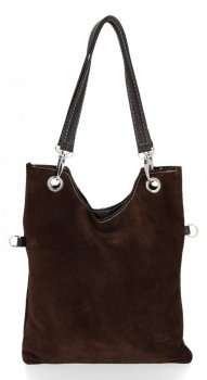 Bőr táska levéltáska Genuine Leather csokoládé 222