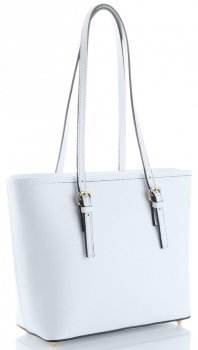 Bőr táska klasszikus Genuine Leather fehér 3303