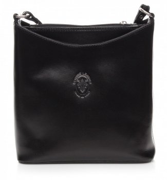 Bőr táska levéltáska Genuine Leather fekete 6001