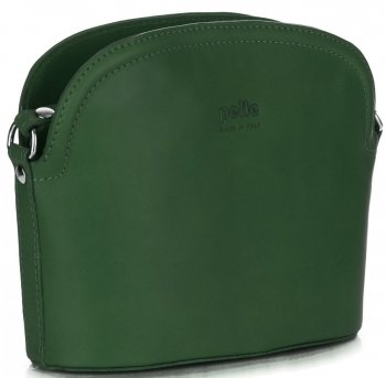 Bőr táska levéltáska Genuine Leather zöld E4098