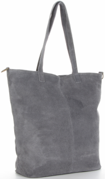 Bőr táska univerzális Genuine Leather szürke 805