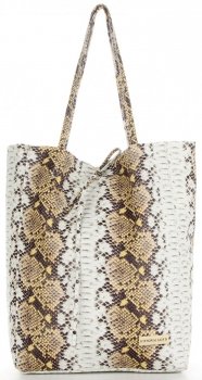 Vittoria Gotti Made in Italy Modny Shopper XL z motywem węża Rudy