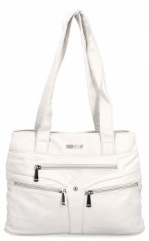 Torebka Damska Na Ramię Shopper Bag firmy Hernan 8006 Biała