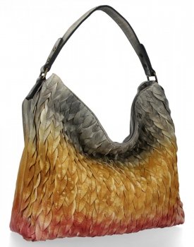 BEE BAG Modne Torebki Damskie XXL Colorata Szara