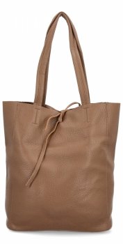Torebka Damska Shopper Bag z Kosmetyczką firmy Herisson 15R355 Ciemno Beżowa