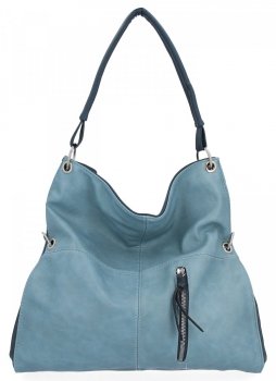 Uniwersalna Torebka damska Shopper Bag XL firmy Hernan HB0170 Błękitna