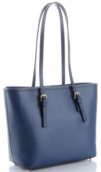 Klasyczne Torebki Skórzane Genuine Leather Granatowa