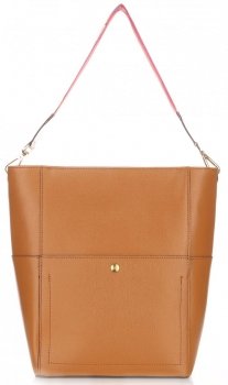 Modna Torba Skórzana XL Genuine Leather Ruda