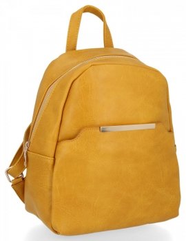 BEE BAG Elegancki Plecaczek Damski Julia Żółty
