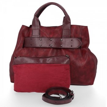 Uniwersalne Torebki Damskie Potri Shopper Bag Czerwona