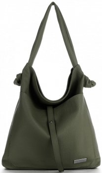 GEANȚĂ DIN PIELE shopper bag Vittoria Gotti verde V5701