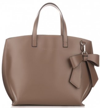 GEANȚĂ DIN PIELE shopper bag Vittoria Gotti maro pământiu V6D BIGzi
