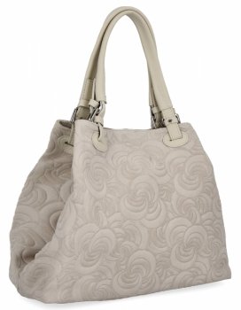 GENȚĂ DIN PIELE shopper bag Vittoria Gotti bej 5566-Sbe