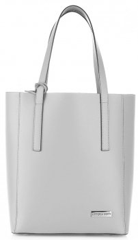 GEANȚĂ DIN PIELE shopper bag Vittoria Gotti gri deschis V3121