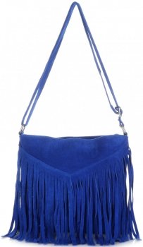 GEANȚĂ DIN PIELE tip poștaș Genuine Leather cobalt 221