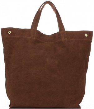 GEANȚĂ DIN PIELE shopper bag Vera Pelle maro A19