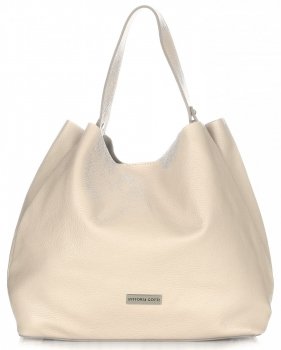 GEANȚĂ DIN PIELE shopper bag Vittoria Gotti mentă V230
