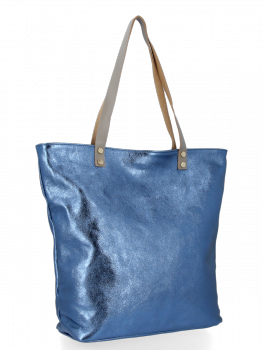 GEANȚĂ DIN PIELE shopper bag Vittoria Gotti denim B24