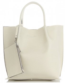GEANȚĂ DIN PIELE shopper bag Vittoria Gotti bej V355