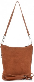 GEANȚĂ DIN PIELE tip poștaș Genuine Leather roșcat 85A