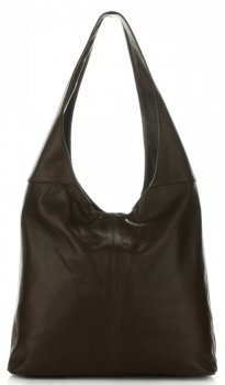 GEANȚĂ DIN PIELE shopper bag Vittoria Gotti ciocolatiu V3L