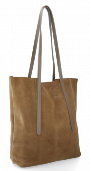 GEANȚĂ DIN PIELE shopper bag Vittoria Gotti maro pământiu V6590C