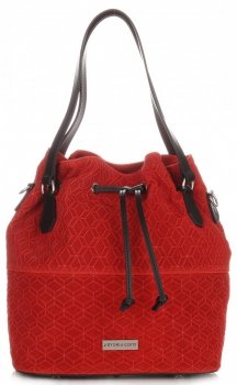 GEANȚĂ DE DAMĂ shopper bag Vittoria Gotti roșu V1005